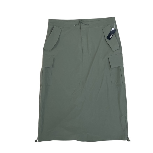 Ardene Maxi Skirt Women Large Army Green Lightweight Adjustable - Picture 1 of 15